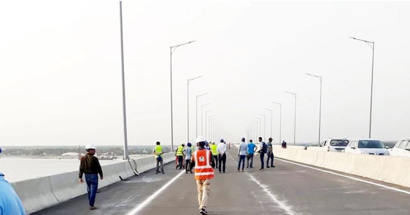 The work of paving of Mawa connection road of Padma bridge has been completed